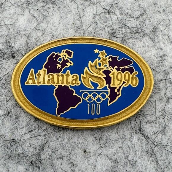 The Unbranded Brand | Other | Atlanta 996 Olympics Pin World Gold Tone ...